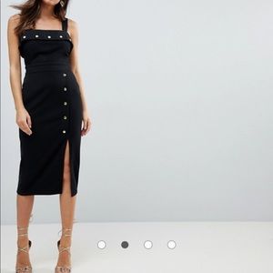 Midi dress with button details